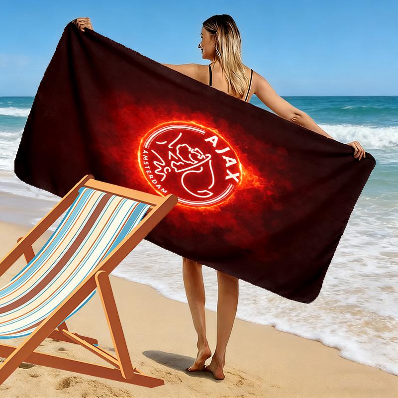 AFC Ajax Print Strandtuch, Großes Weiches Schnelltrocknendes Handtuch für Strand Camping Schwimmen