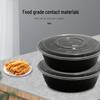 4000ml Black Disposable Round High-Dome Meal Box