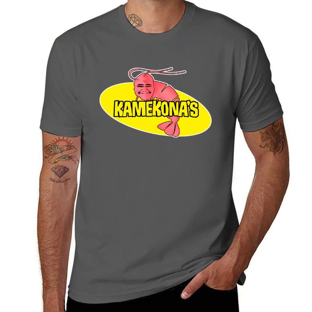Kamekona's Shrimp T-shirt T Shirt Men 100% Cotton Luxury Brand T Shirt Man Designer Cotton T Shirts High Quality T-shirt