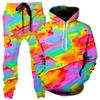 Colorful Abstract Mandala 3D Print Hoodies Pants Set Men's Sweatshirts Sweatpants Two Piece Suits Outdoor Tracksuit Man Clothing