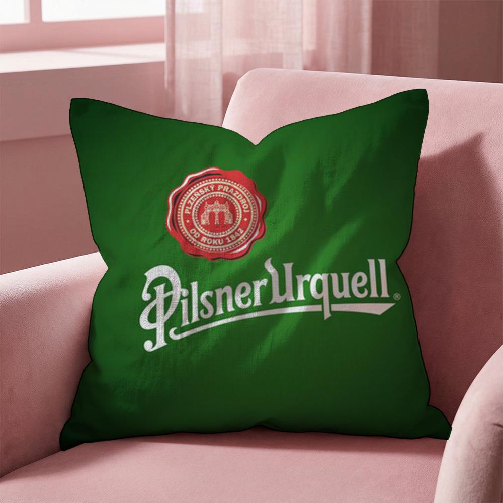 P-Pilsner U-Urquell Cushion Cover Multi-Scene Pillow Cover for Home & Car - Reversible, Soft & Durable for Daily Use