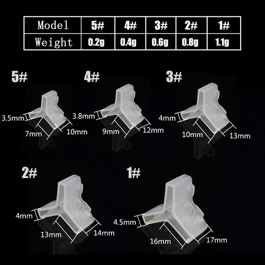 50pcs White Green Treble Hook Protector Covers Set with Slots Sleeves for Tangle-Free Safe Fishing Tackle Storage Organizer 1-5# 260319