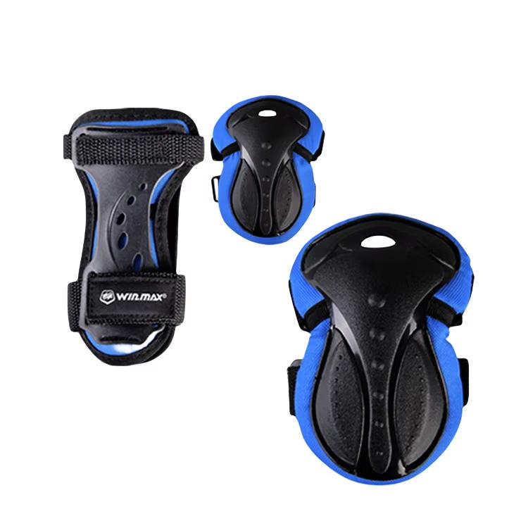 Kids Protective Gear Set Knee Pads for Kids Knee and Elbow Pads Protection Children Pads Roller Skates 3 in 1 S синий