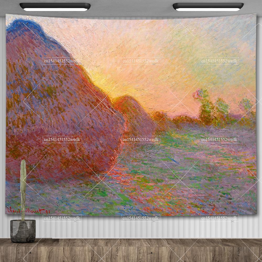 Claude Monet Lilia Wodna Obraz Olejny Gobelin Wiszący na Ścianie Estetyczny Wystrój Pokoju Dzieło Sztuki Gobelin Krajobrazowy Dekoracja Sypialni