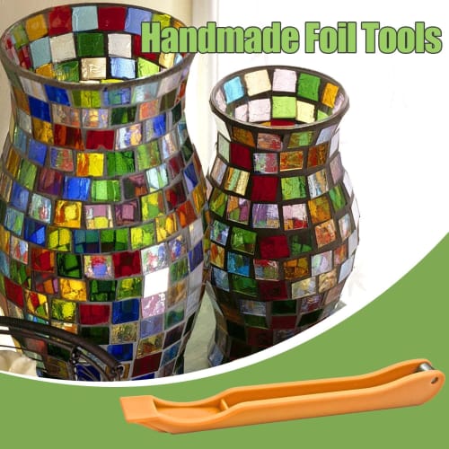 Copper Foil Hand Foiler, Stained Glass Hand Foiler - Handy Foiler Tool for Copper Foil Hand Foil Stained Glass - Upgraded Stainless Steel Roller Hand