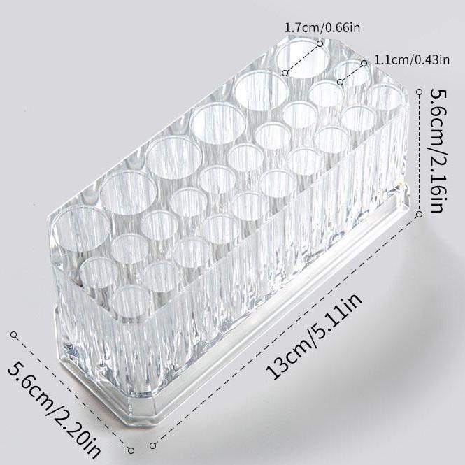 Nail Art Brush Holder with 26 Slots - Transparent Acrylic Storage Organizer