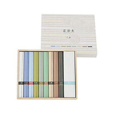 Hyakurakuko Incense Gift Set of 9 Incense Sticks, Perfect for Gifts, Offerings, Mourning Gifts, and Winter Greetings. Rock Garden Design.