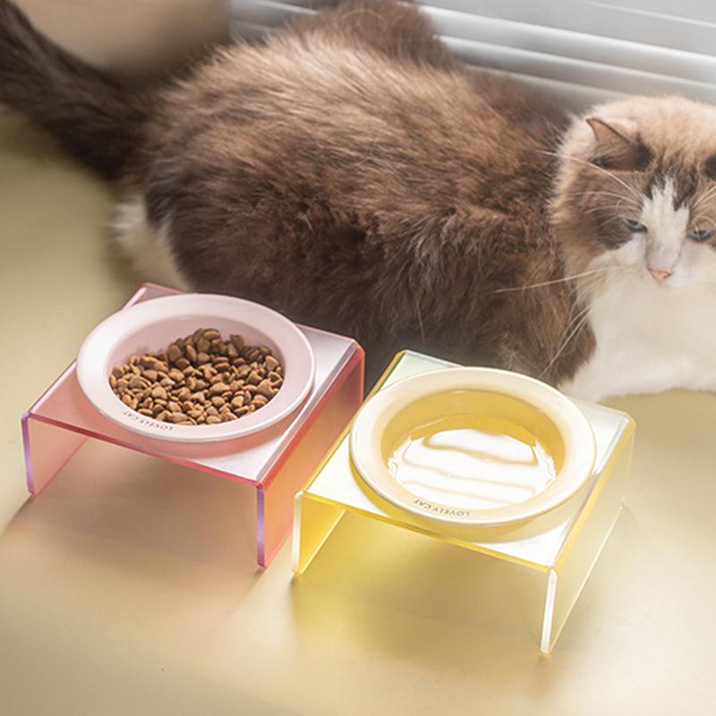 Ceramic Pet Cat Bowl Pet Drinking Water Feeding Bowl Ceramics Cat Food Dog Food Utensils Cat Dog Pet Supplies Accessories