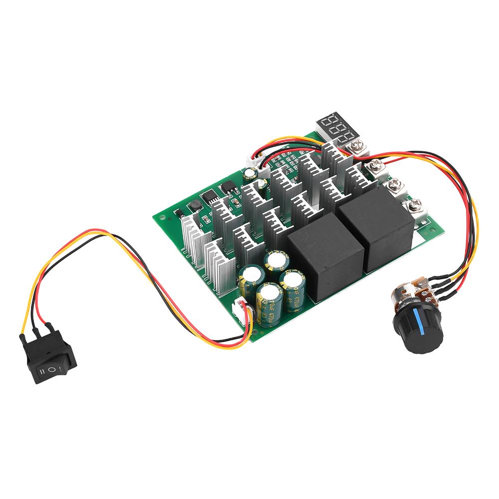 DC10-55V Digital Display PWM Motor Speed Controller Forward Reversal Control Switch 12V 24V 36V 48V 55V 600A Adjustable DC Motor