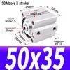SDA Mini Pneumatic Cylinder, High Thrust, Thin Type, Bore Sizes 20/25/32/40/50