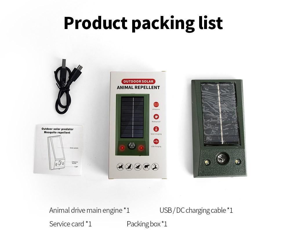 

Ultrasonic Bird and Mouse Repellent: Outdoor Waterproof LED Strobe to Deter Bats