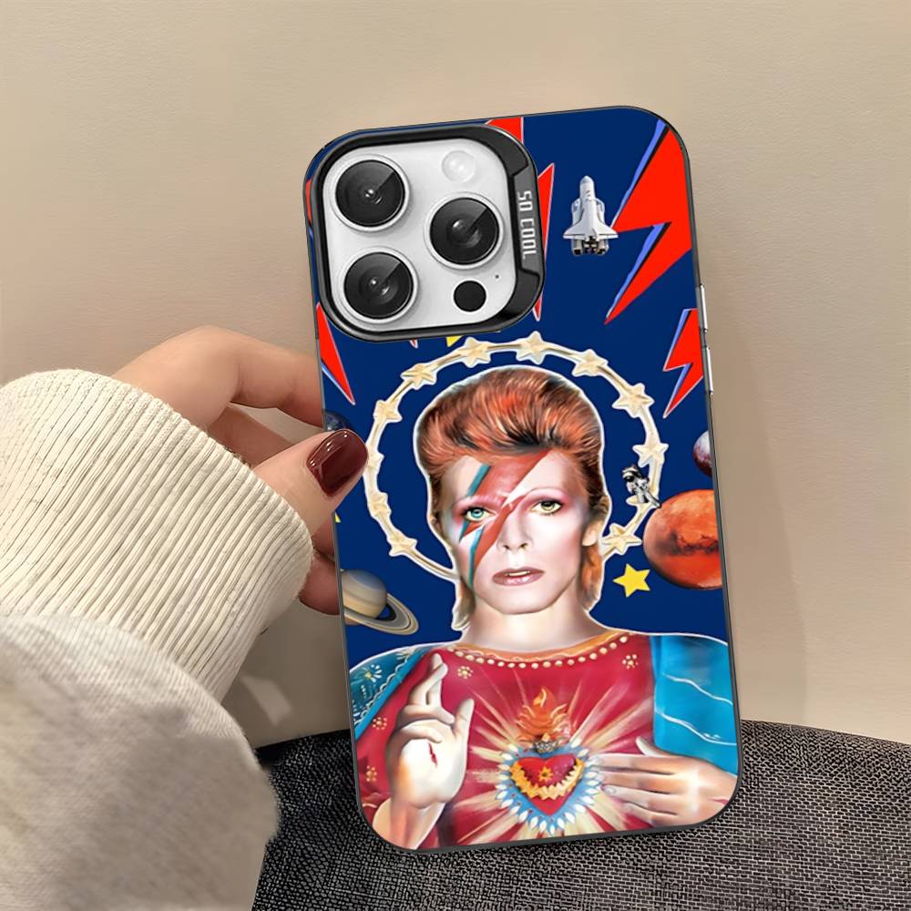 Classic D-DavidS Singer B-BowieS Phone Case For IPhone 17 16 15 14 11 12 13 Pro Max Pro Plus Colored Silver Cover