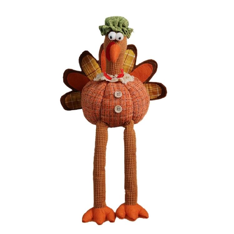 

Seasonal Ornament Turkey Decorative Figurine Thanksgiving Holiday Decors Party Supply Harvest Festival Kitchen Layouts помаранчевий