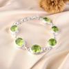 Peridota dārgakmens 925 proves sudraba rotaslietas roku darba aproce 8,5" dāvana mammai RB-3-9
