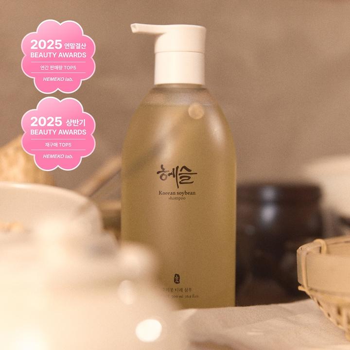 Hesul Our Soybean Tarae Shampoo 500ml X 2pcs Korean Nourishing Hair & Scalp Care Shampoo