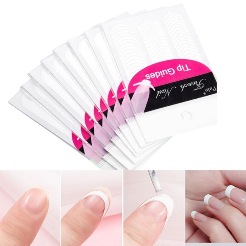 2/5packFrench Style Nail Stickers3One-in-One French Curved Smile Stickers Wearable Nail Stickers White Edge Stickers