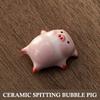 Ceramic Tea Pet Pig Statue Accessories Mini Animal Figurine Tabletop Ornament Sculpture for Tea House Gongfu Tea Decoration