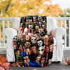 Halloween horror Theme Printed Blanket - Perfect for Couch, Bed, Travel & Outdoor Use | Machine Washable, Cozy & Durable.