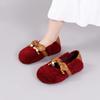 Fluffy Shoes Women 2026 Autumn and Winter New Casual Flat Shoes Mary Jane Female Slip-on Lazy Retro Loafers Women