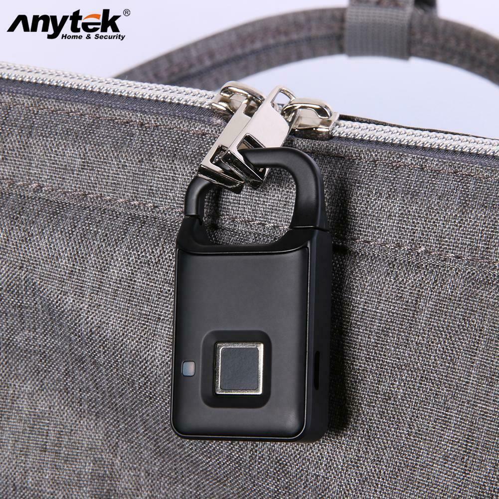 Portable Smart Fingerprint Keyless Phone APP Padlock Door Lock