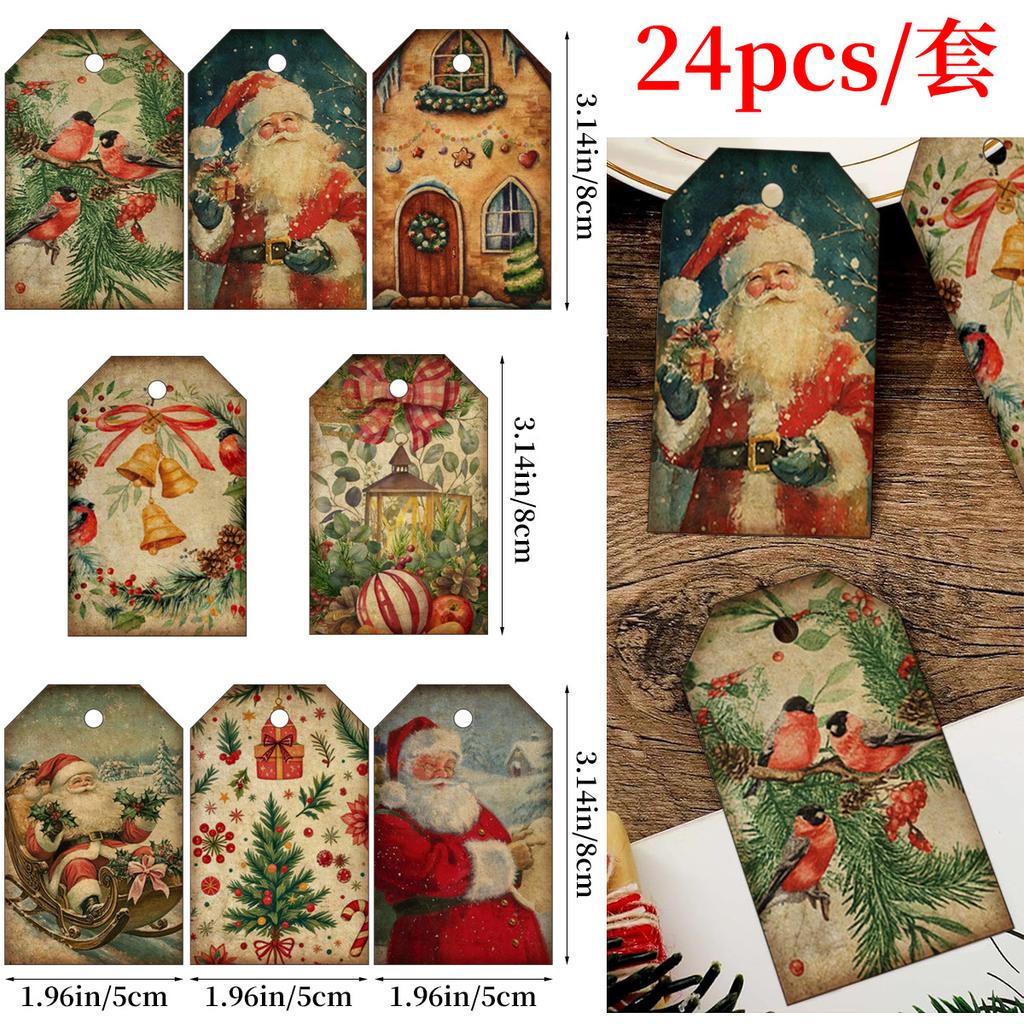 Christmas Party Decoration Label Card Christmas Tree Old Man Gift Gift Hemp Rope Listing