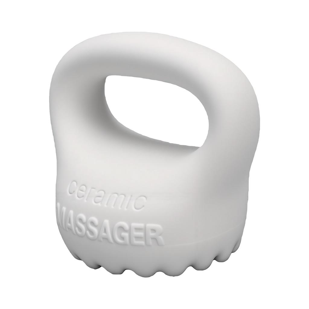 Ceramic Guasha Fascia Tool Body Gua Sha Scraping Massage Tool with Ergonomic Ring Handle for Neck Shoulder Arm Leg Foot