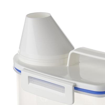 1.5L Portable Plastic Rice Storage Bin Sealed Food Grain Cereal Flour Storage Box Container with Measuring Cup