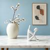 3D Printed Reading Man Statue, Abstract Book Head Sculpture, Creative Desk Decor, Phone Holder for Home Office Gift