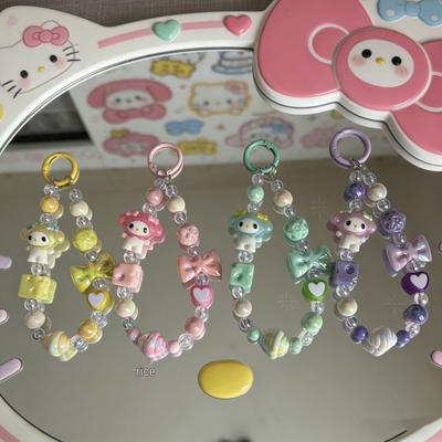 Sanrio Schleifenknoten Perlen Handy-Lanyard & Schlüsselanhänger für Mädchen