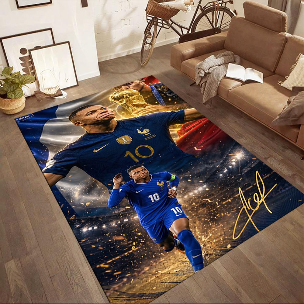 Mbappe 121 Floor Rug Office Rug Suitable for Decorate Room Living Rooms Kitchen Game Room Antislip Carpet Office Home Decor