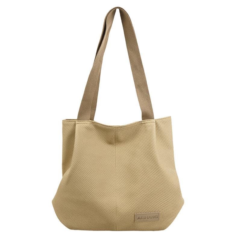 

Новая модная плетеная сумка через плечо из мягкой искусственной кожи, большая вместимость, повседневная, универсальная, студенческая сумка-тоут для занятий хаки