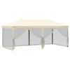 Vidaxl Foldable Party Tent With Walls, Cream, 3X6 M