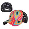 Elastic Mesh Ponytail Baseball Cap - Duckbill Sun Hat
