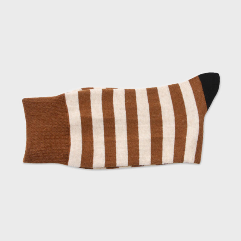 camel striped socks