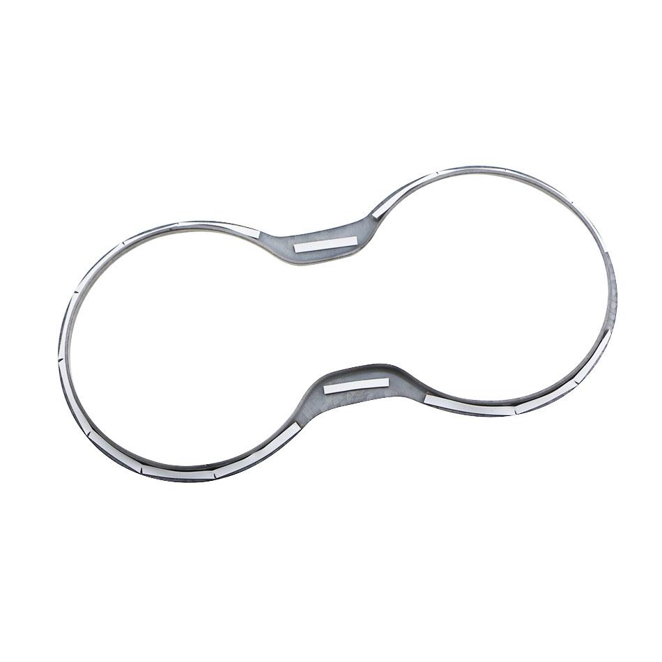 Car ABS Chrome Front Water Cup Holder Panel Cover Trim for Jeep New Compass 2017 - 2019 Inner Decoration Stickers  Accessories
