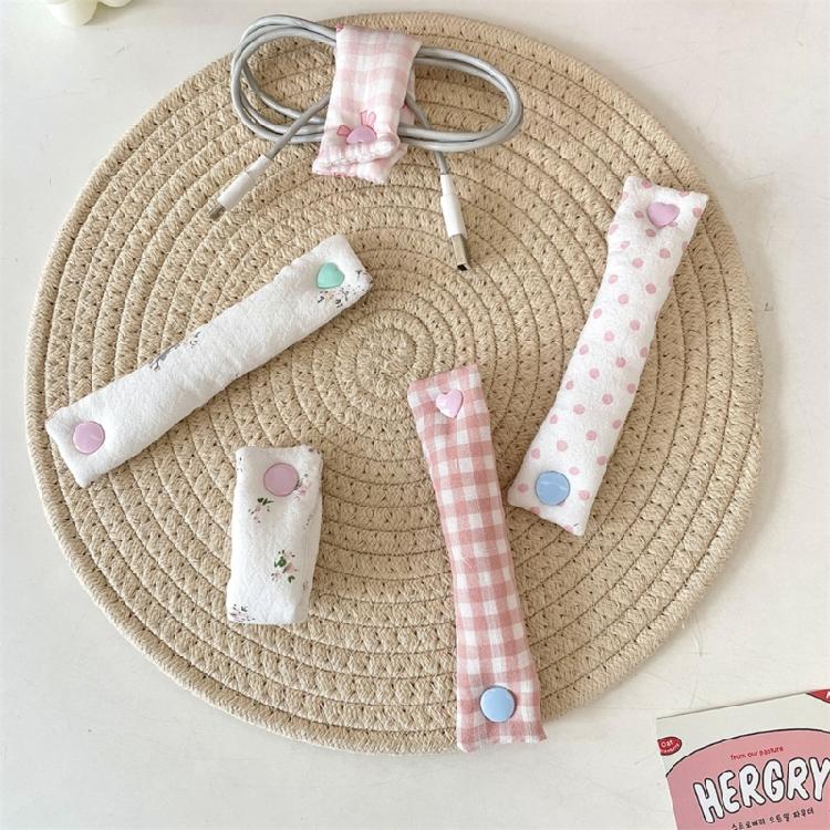 1PC Efficient Cloth Cable Straps Earphone Organizers For Chargers Headphones Data Wires Floral Cord Management System
