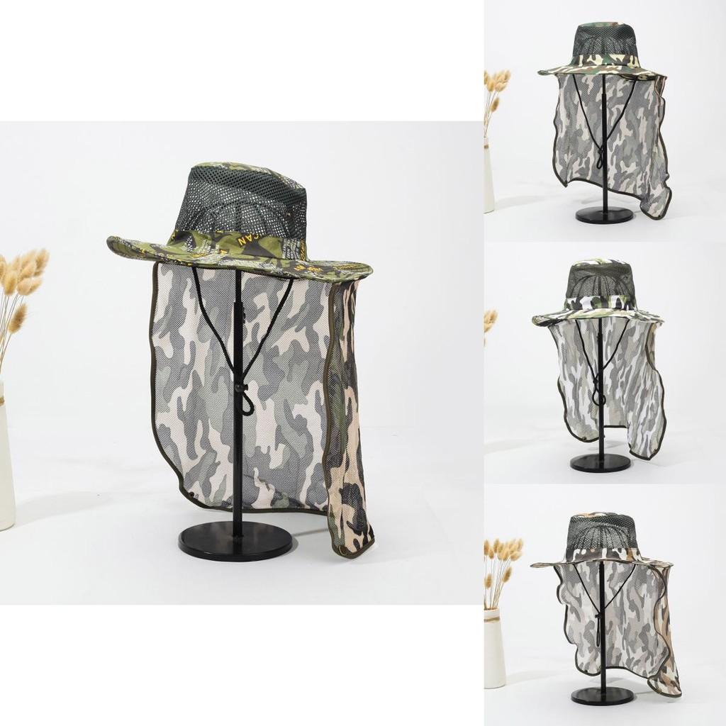 Outdoor Camouflage Hat With Neck Shield For Summer Fishing Trips