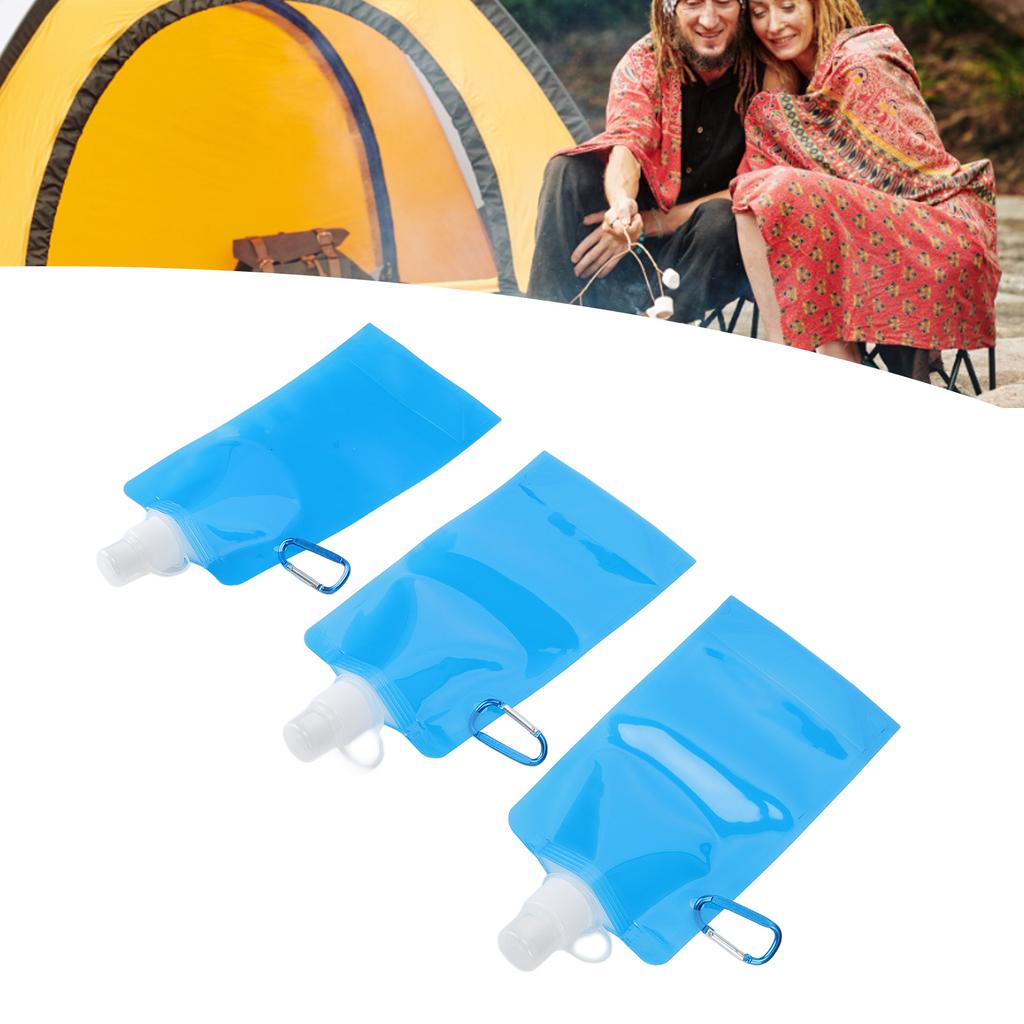Collapsible Water Bottle Multifunction BPA   PE Soft Water Bottle for Outdoor Travel Camping 700ml