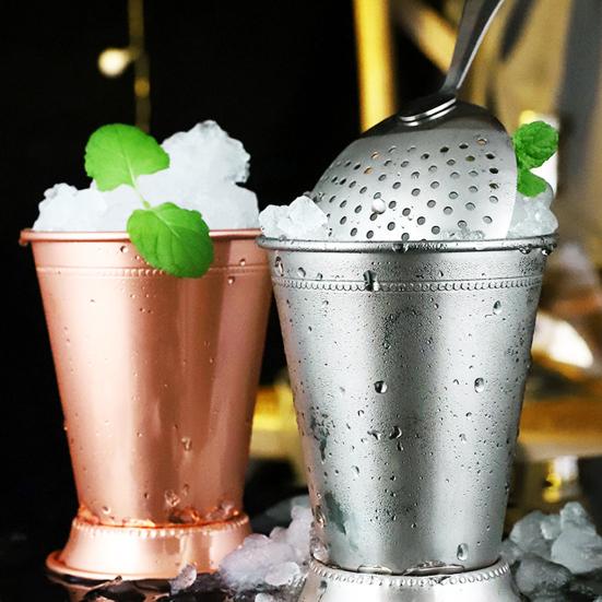 400ml Julep Cups Stainless Steel Drinking Glasses Vintage Metal Cocktail Cup for Derby Party Supplies Home Restaurant Outdoors Camping