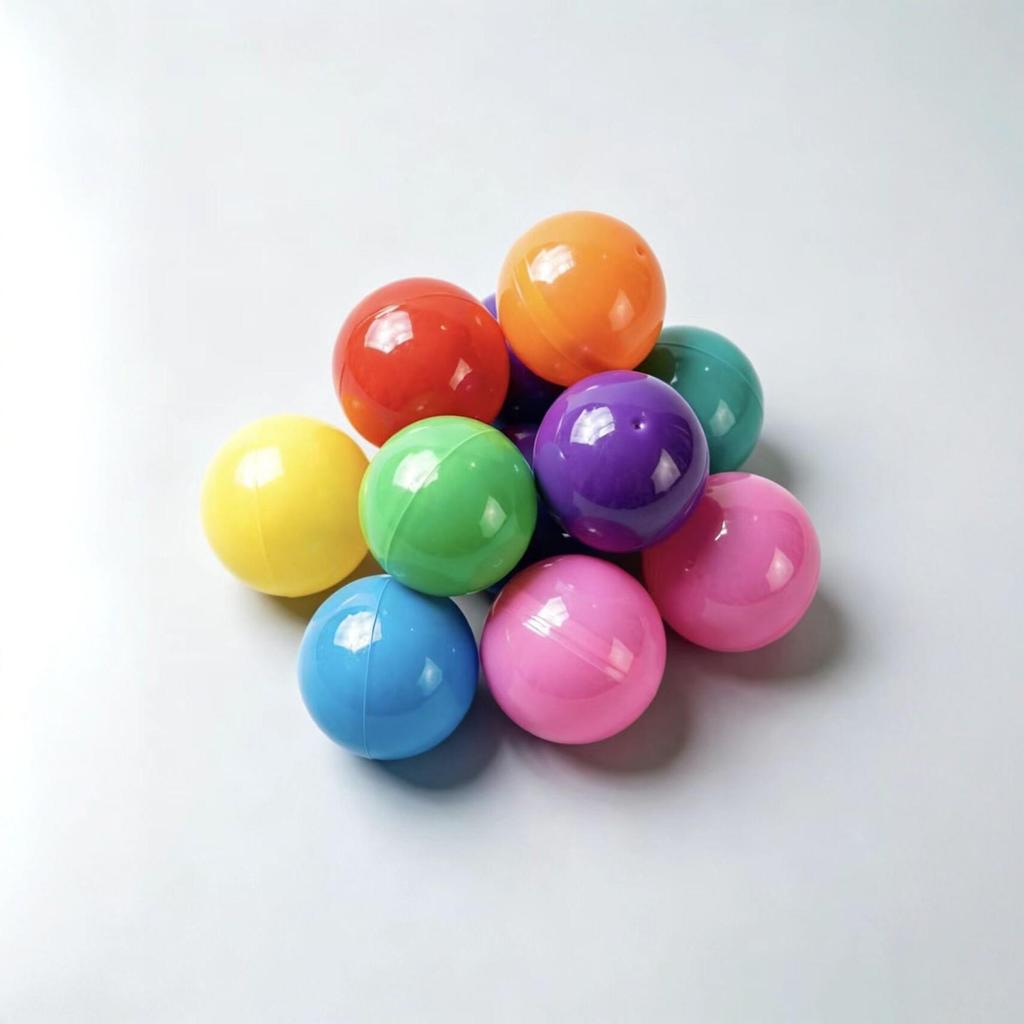 60mm Multi-Color Solid Gachapon Balls - Claw Machine Blind Box Accessories, PP Material