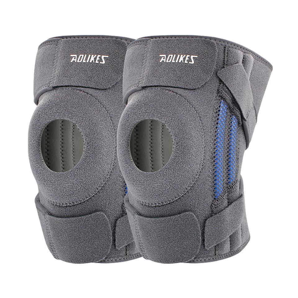 Aolikes Kniebrace Met Zijdelingse Stabilisatoren Voor Pijnverlichting Ondersteuning Voor Mannen Vrouwen Hardlopen Fietsen Klimmen