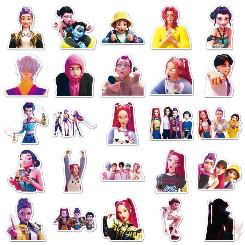 50Pcs/Set KPop Demon Hunters Series 05 Stickers DIY Fashion Waterproof Doodle Decals Stickers