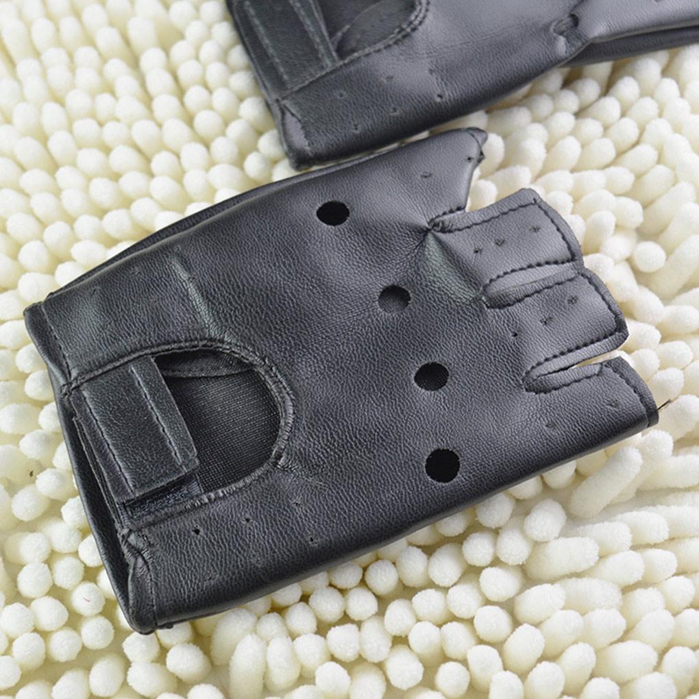 2 Stück Herren Leder Halbfingerhandschuhe Theatralisches Spezialdesign Coole Fingerlose Fäustlinge Bequemer Handschuh Weihnachten
