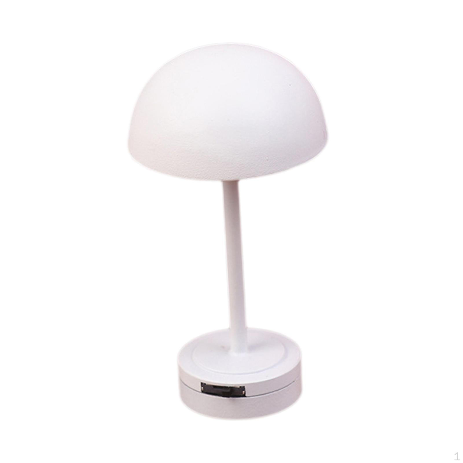 

Лампа для кукольного домика в масштабе 1:12, Миниатюрный светильник, Функциональные аксессуары для кукольного домика, Современный металлический белый Style D