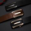 Men's Belt Genuine Leather Inner Wear Automatic Buckle Business Cowhide Belt Middle Aged and Young Trendy Casual Versatile Trousers Belt Men