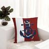 Nautisches Schiffsrad Anker Marineblau Kissenbezug Beidseitiger Druck Kissenbezug Geschenk Kissenbezug Bezug Zuhause X