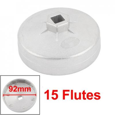 92mm Dia 15 Flutes Oil Filter Socket Cap Wrench Socket Remover Tool for Car