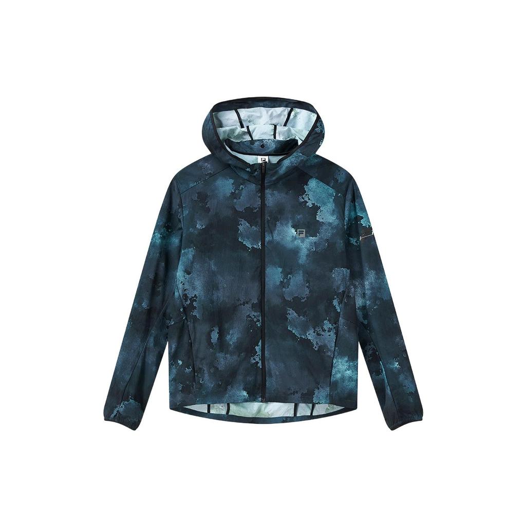 FILA Athletics Logo Splash Pattern Printed Hooded Jacket Men jackets A11M112701F-WP