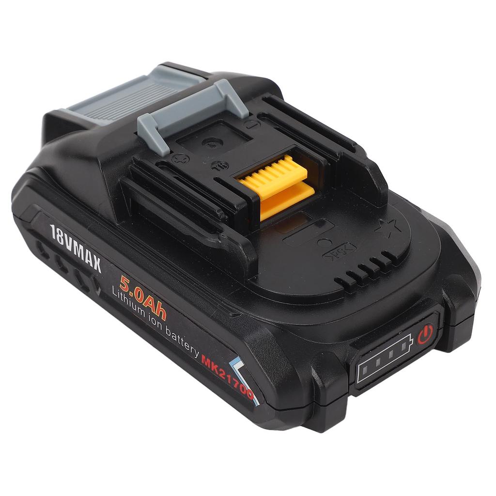 5.0Ah Electric Tool Battery Replacement with Power Display Suitable 18V Power Tool Battery for