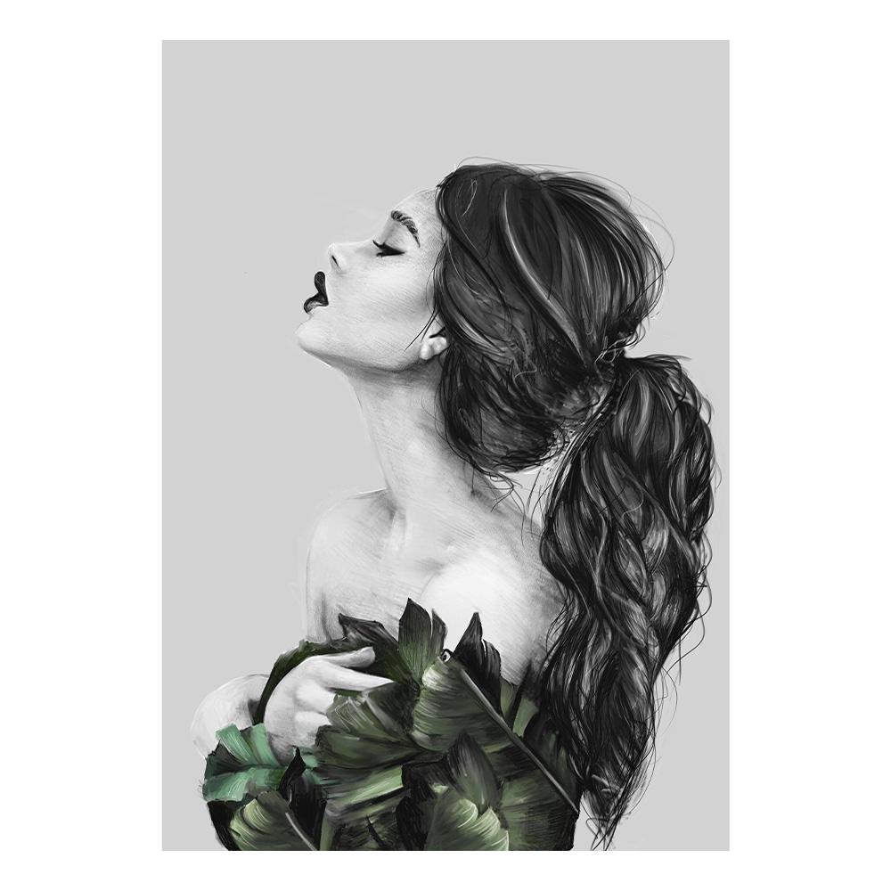 

Abstract Fashion Feather Butterfly Women Canvas Poster Picture Wall Art, Modern Living Room Home Decoration Print 20x30cm